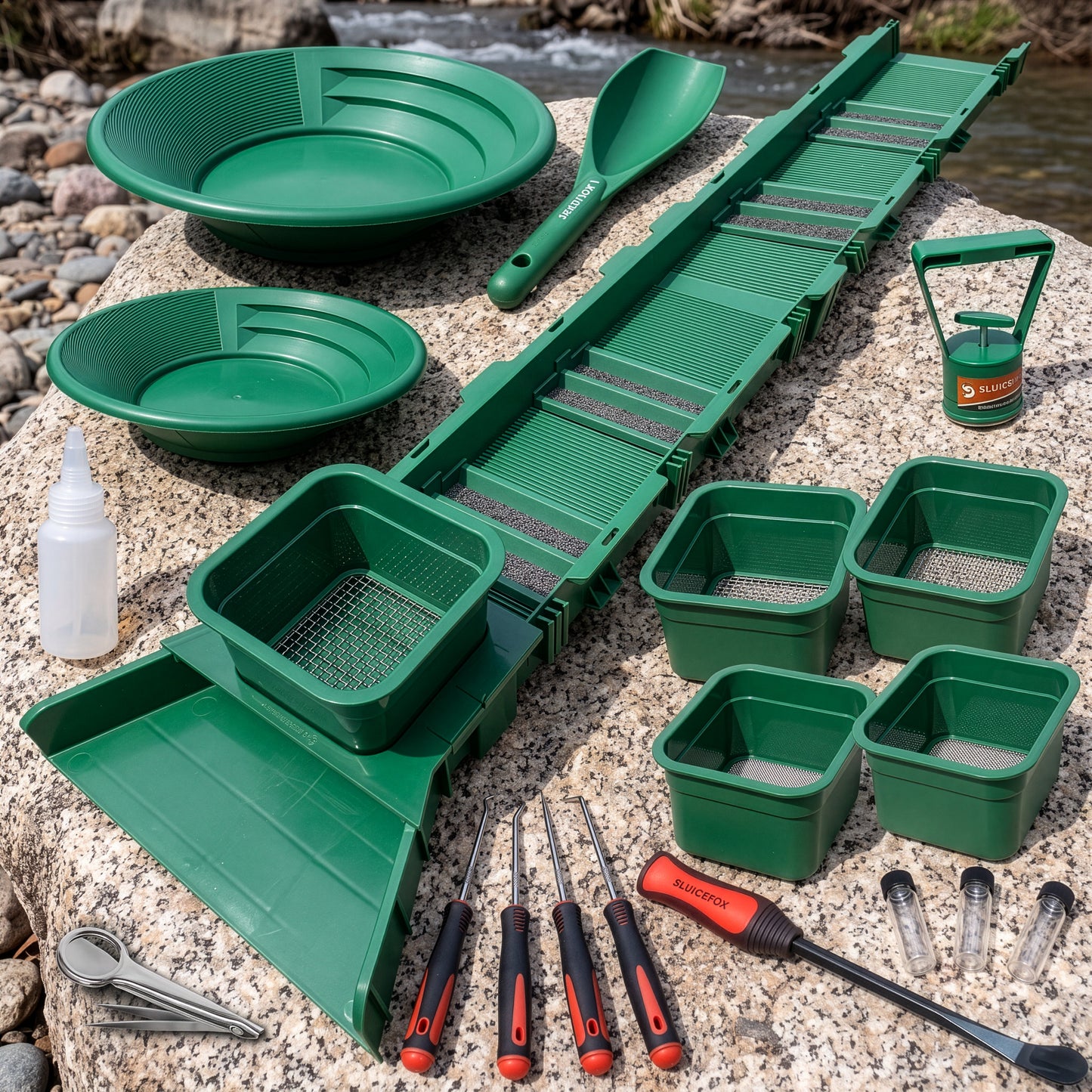 Sluice Fox Compact Sluice Box Kit with Classifiers