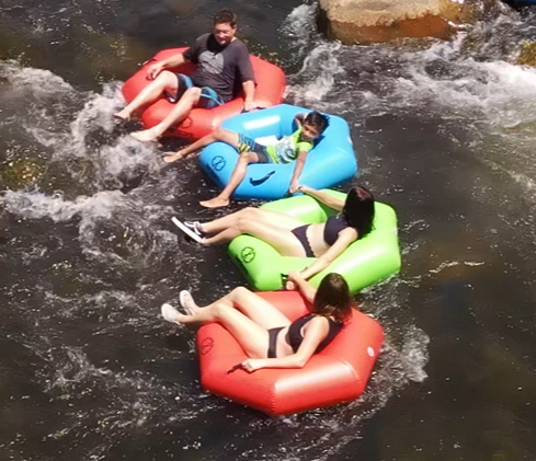 Hardcore River Tube with Durable Triple-Layer PVC, Ergonomic Seven-Sided Design, Intuitive Handles, and C7 Valve Inflation – Ideal for Tubing Adventures