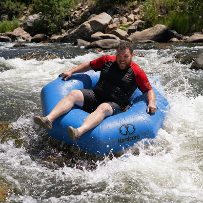 Hardcore River Tube with Durable Triple-Layer PVC, Ergonomic Seven-Sided Design, Intuitive Handles, and C7 Valve Inflation – Ideal for Tubing Adventures