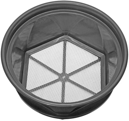 Sluice Fox 13 1/4 inch gold classifier prospecting pan - stainless steel mesh sifting pan fits atop 5 gallon bucket; mealworm strainer and shark tooth sifter