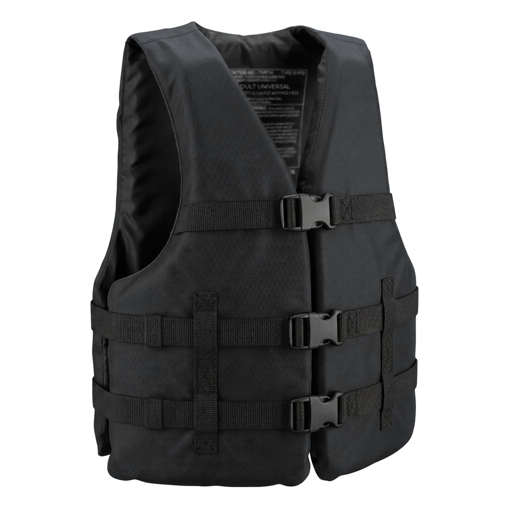 Life jacket paddle vest; Coast Guard approved Type III PFD life vest flotation device; Jet ski, wakeboard, hardshell kayak life jacket; Ideal extra life jacket for pontoon boat