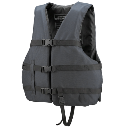 Life jacket paddle vest with Leg Strap; Coast Guard approved Type III PFD flotation device; Jet ski, wakeboard, hardshell kayak vest; Ideal extra PFD for pontoon boat Blue Adult