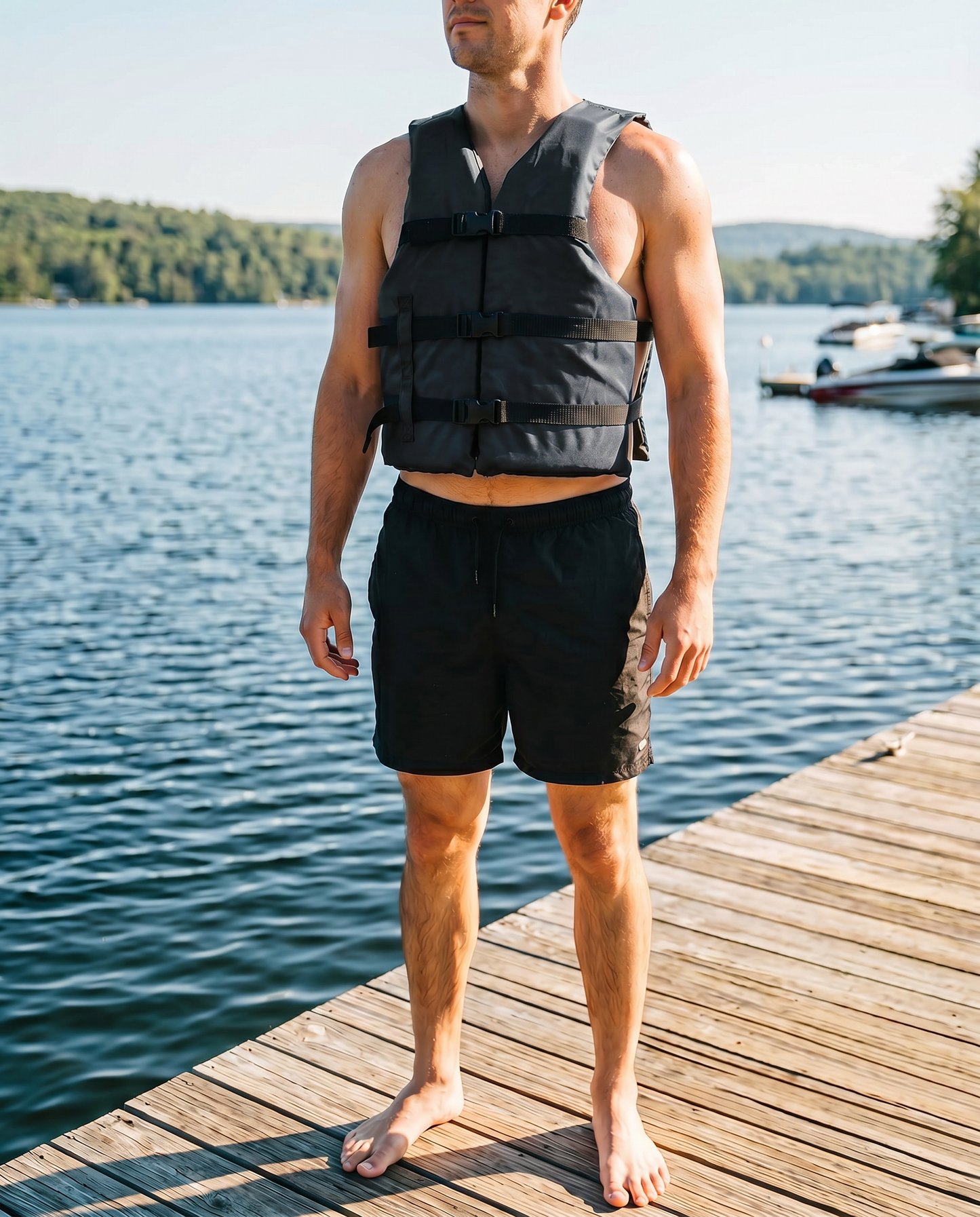 Life jacket paddle vest; Coast Guard approved Type III PFD life vest flotation device; Jet ski, wakeboard, hardshell kayak life jacket; Ideal extra life jacket for pontoon boat