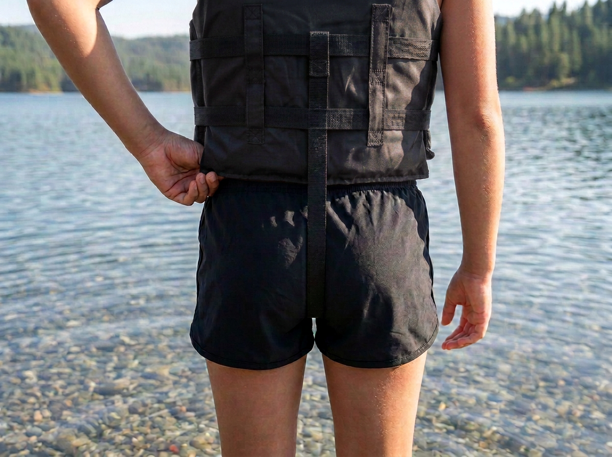 Life jacket paddle vest with Leg Strap; Coast Guard approved Type III PFD flotation device; Jet ski, wakeboard, hardshell kayak vest; Ideal extra PFD for pontoon boat Blue Adult