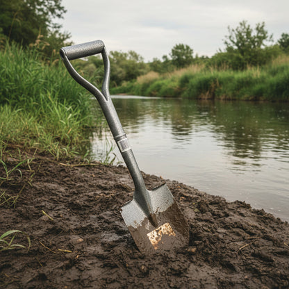 Gold Digger Tools 24" Steel Gold Prospecting Shovel with D-Grip
