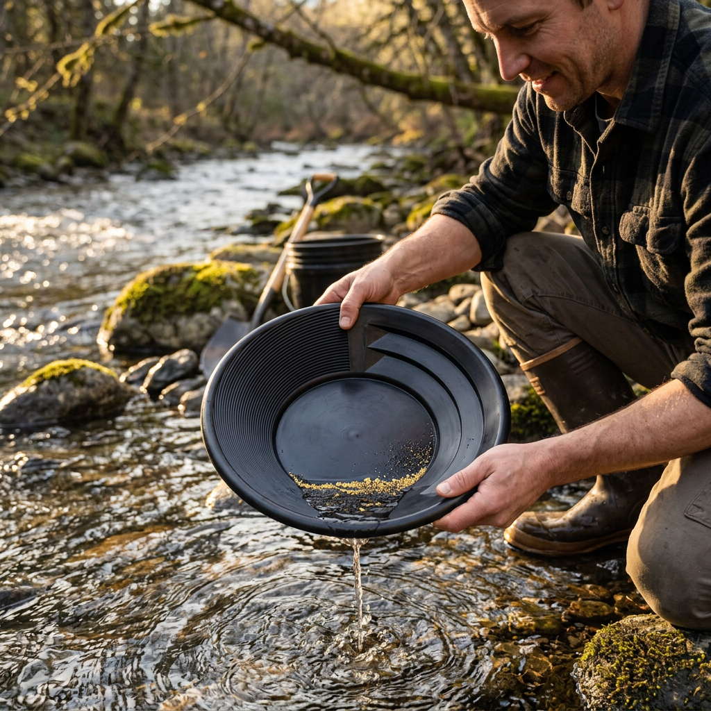 Sluice Fox Spiral Gold Pan with Vanishing Riffle