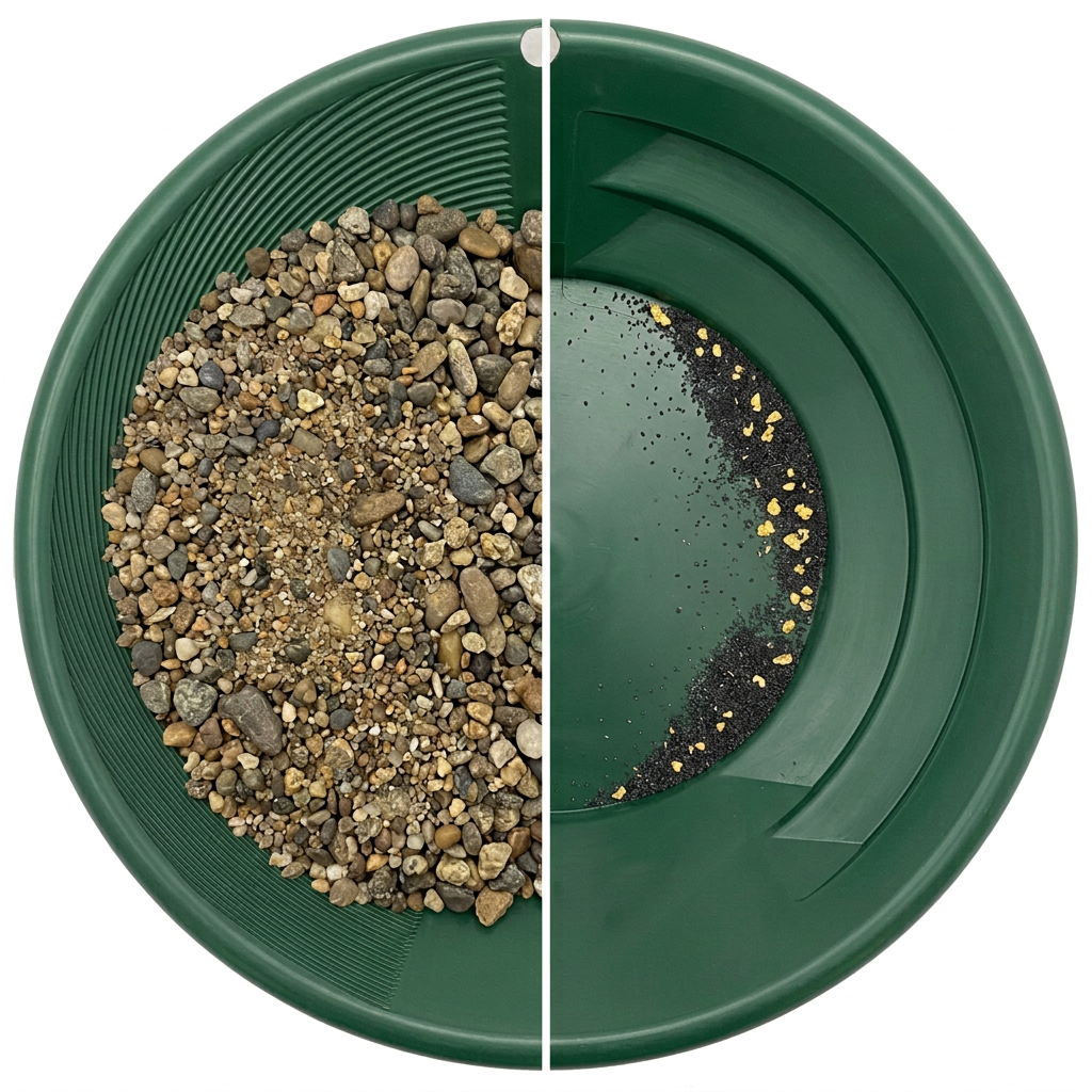 Sluice Fox Spiral Gold Pan with Vanishing Riffle