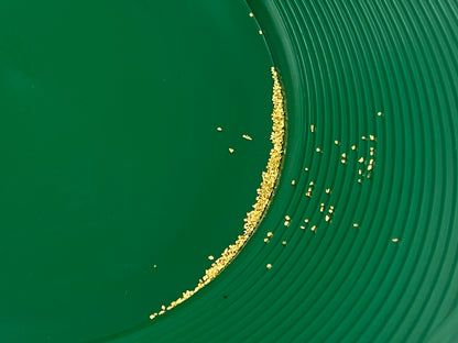 Sluice Fox 3-Piece Gold Panning Kit – Dual-Sided Patented Design with Snifter Bottle, Choose Between Black or Green and 9", 11", or 15" Gold Pans