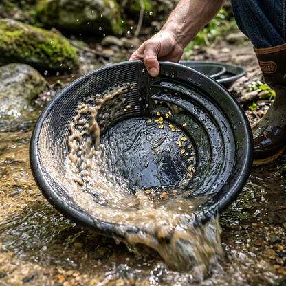 Sluice Fox Spiral Gold Pan with Vanishing Riffle