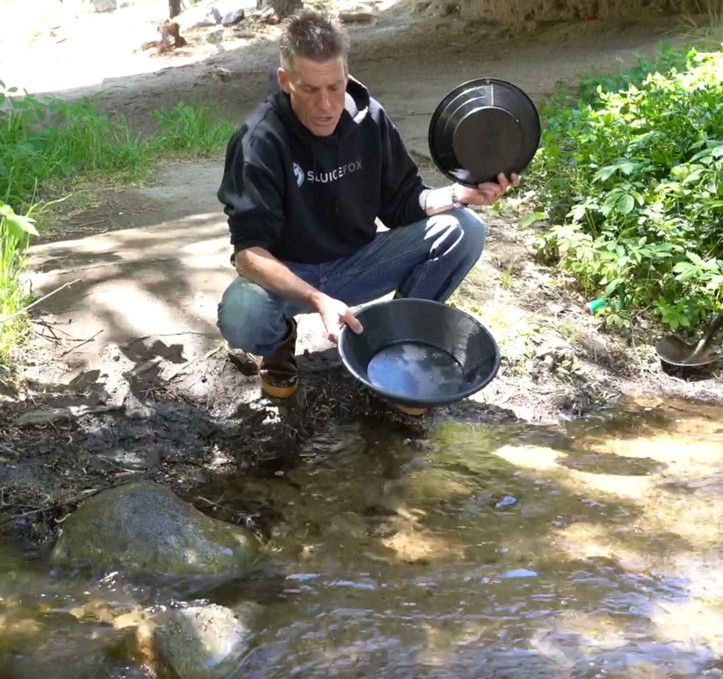 Sluice Fox Spiral Gold Pan with Vanishing Riffle