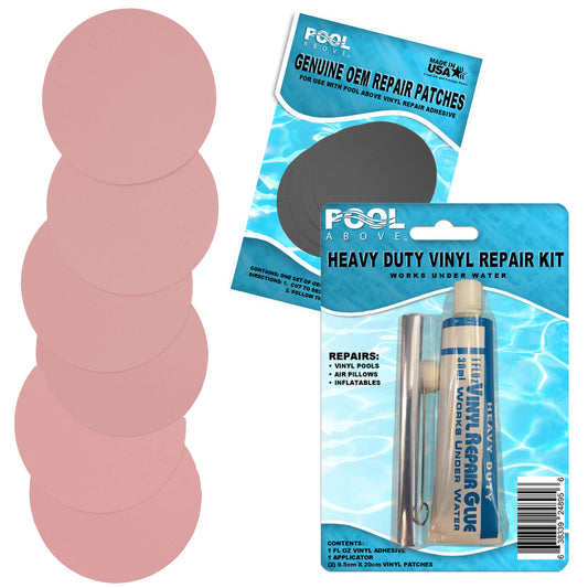 Repair Kit for Inflatables, Pool Liners, Vinyl Applications | Vinyl Patches and Glue