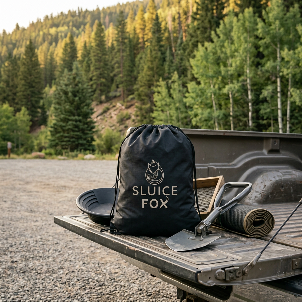 Sluice Fox Drawstring Tote Bag for Prospecting Gear
