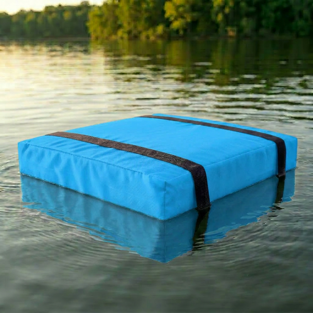 Bradley Type IV Boat Cushion USCG Approved Throwable Flotation Device; Coast Guard approved throw preserver with foam cushion; throwable boat seat safety device
