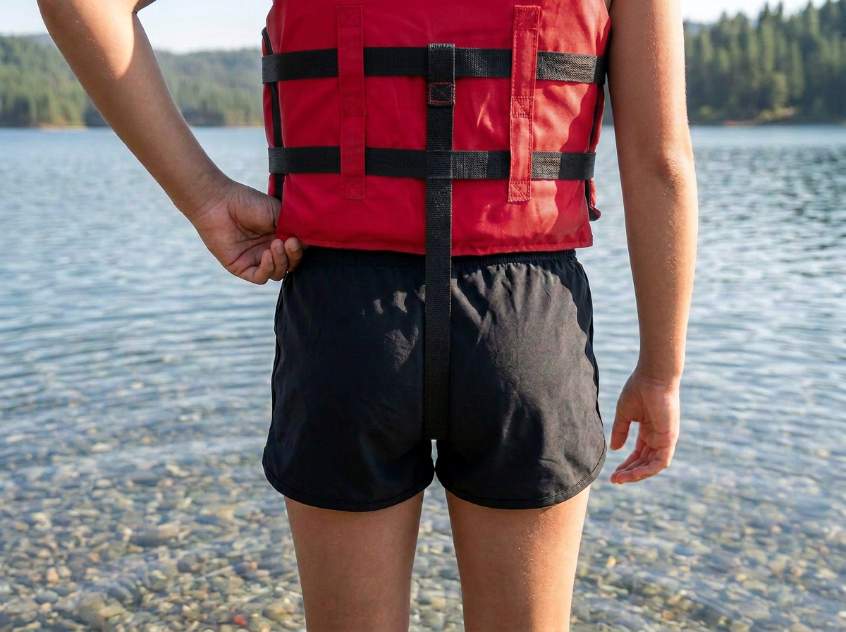 Life jacket paddle vest with Leg Strap; Coast Guard approved Type III PFD flotation device; Jet ski, wakeboard, hardshell kayak vest; Ideal extra PFD for pontoon boat Blue Adult