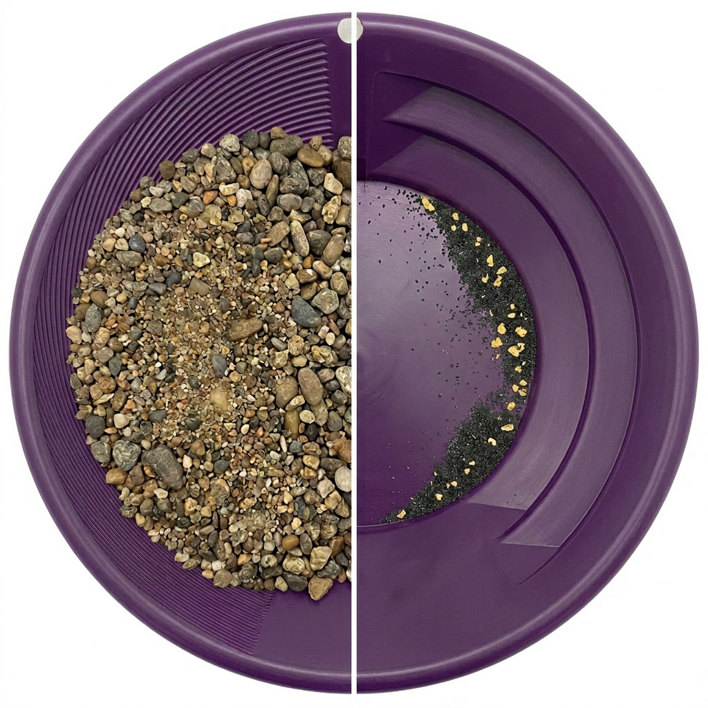 Sluice Fox Spiral Gold Pan with Vanishing Riffle