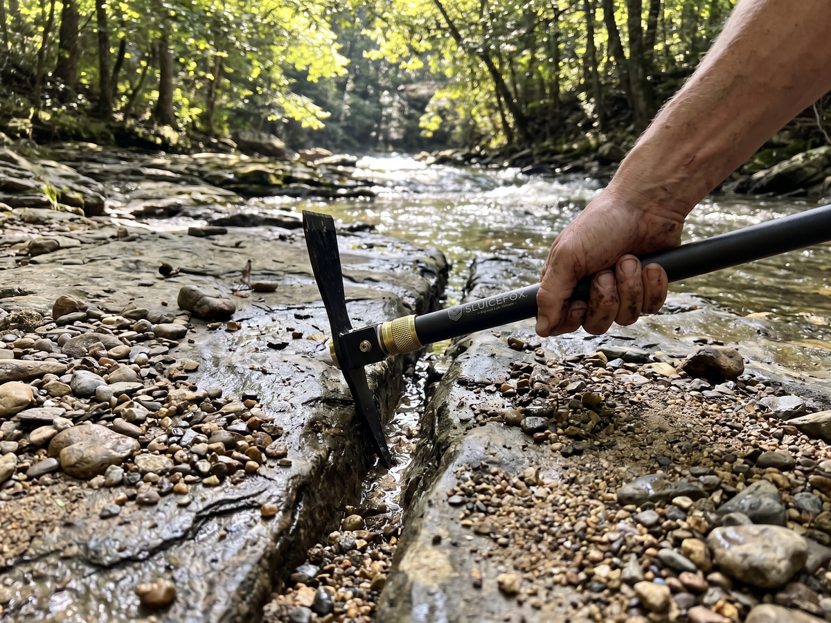 Sluice Fox Folding Pick/Mattock with 25 lb. Magnet