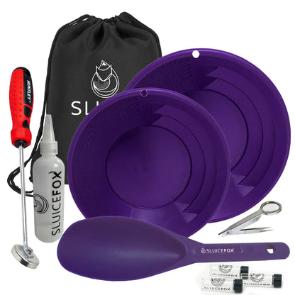 Sluice Fox 10-Piece Gold Panning Kit with Bag