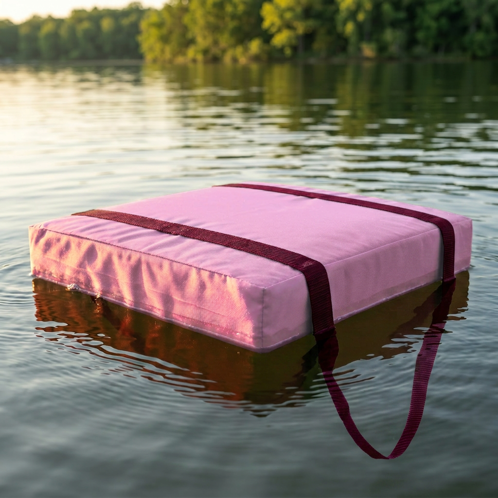 Bradley Type IV Boat Cushion USCG Approved Throwable Flotation Device; Coast Guard approved throw preserver with foam cushion; throwable boat seat safety device