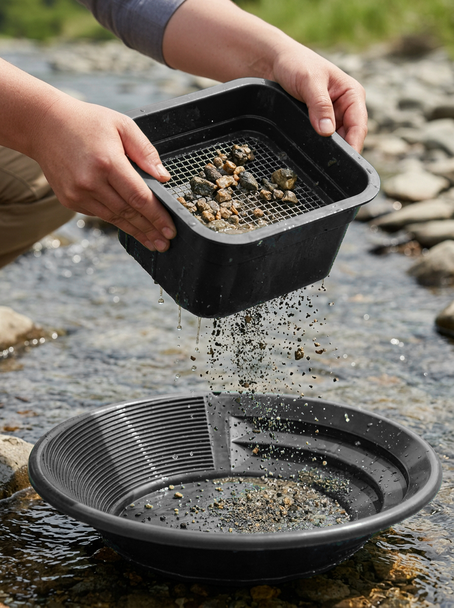 Sluice Fox 10-Piece Gold Panning Kit with Bag