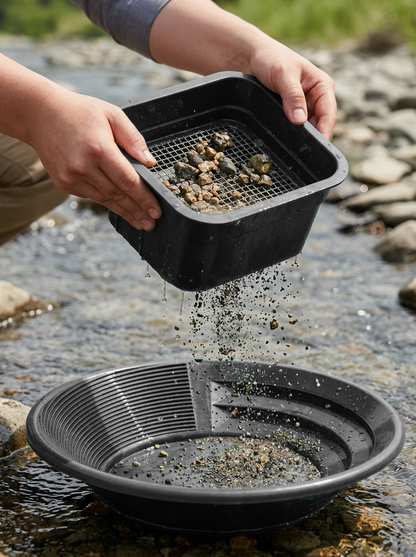 Sluice Fox 10-Piece Gold Panning Kit with Bag