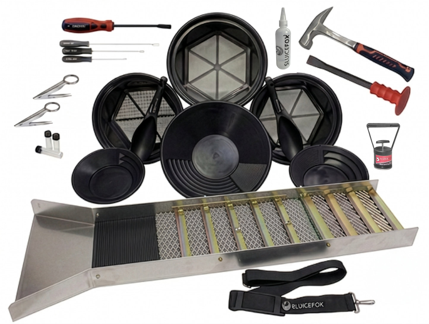 Sluice Fox Gold Panning Kit with Classifiers & Accessories