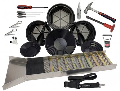 Sluice Fox Gold Panning Kit with Classifiers & Accessories