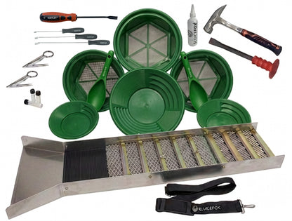 Sluice Fox Gold Panning Kit with Classifiers & Accessories