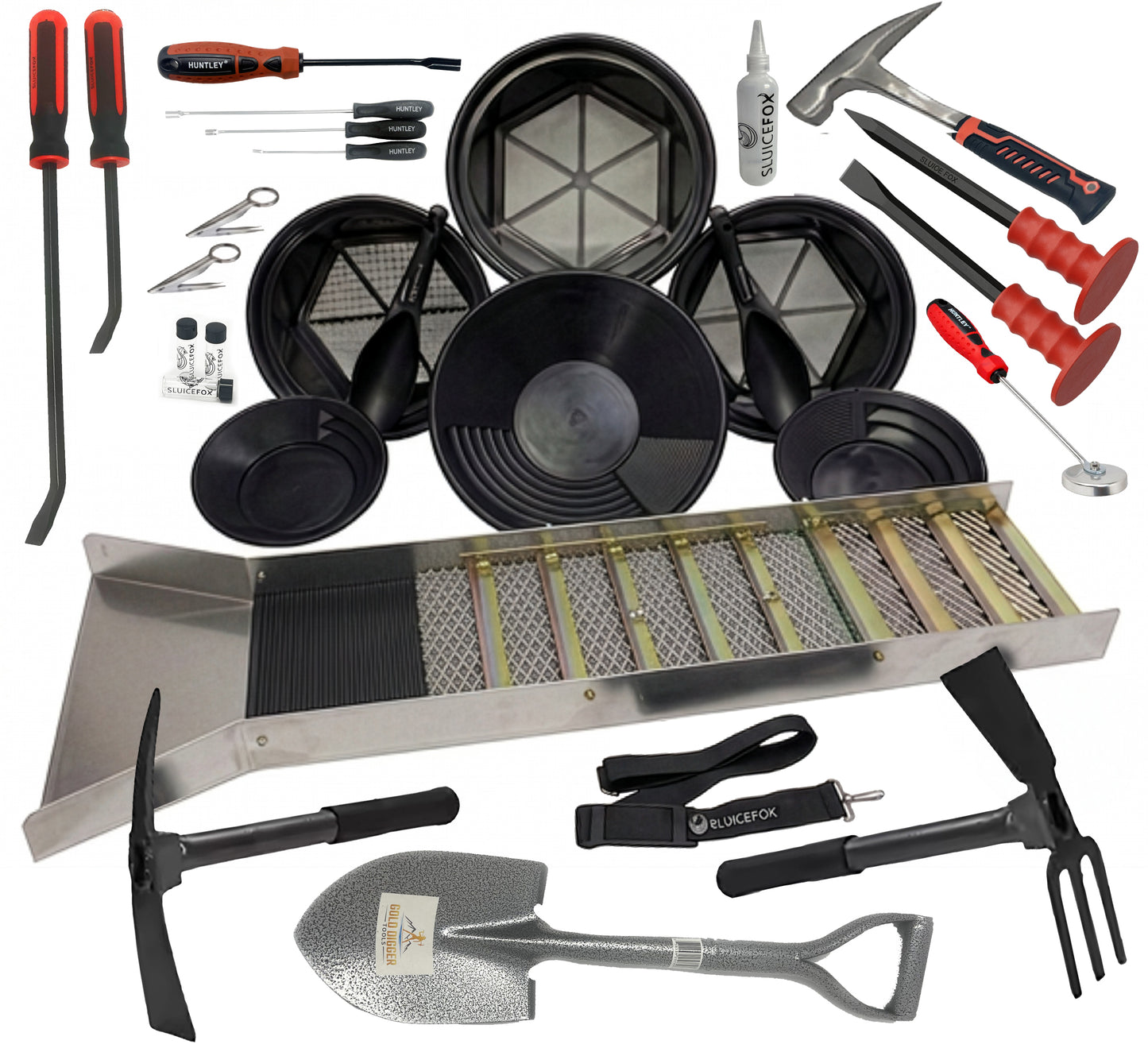 Sluice Fox Gold Panning Kit with Classifiers & Accessories