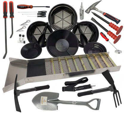 Sluice Fox Gold Panning Kit with Classifiers & Accessories