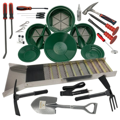 Sluice Fox Gold Panning Kit with Classifiers & Accessories