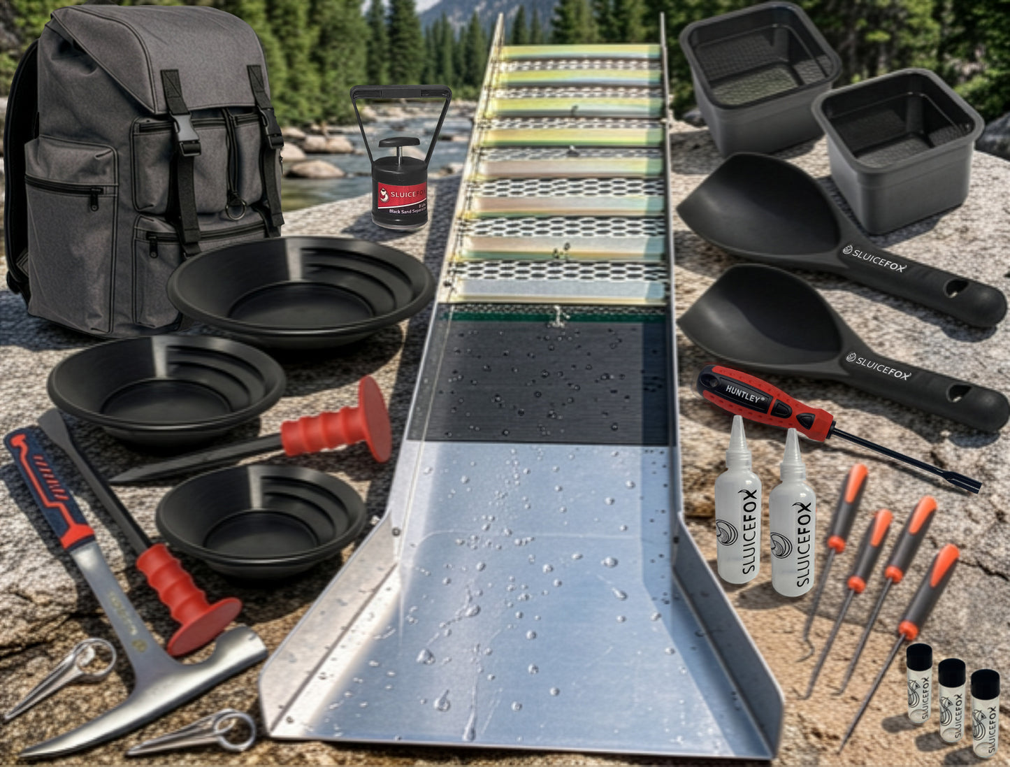 Sluice Fox Complete Gold Mining Kit with Sluice Box