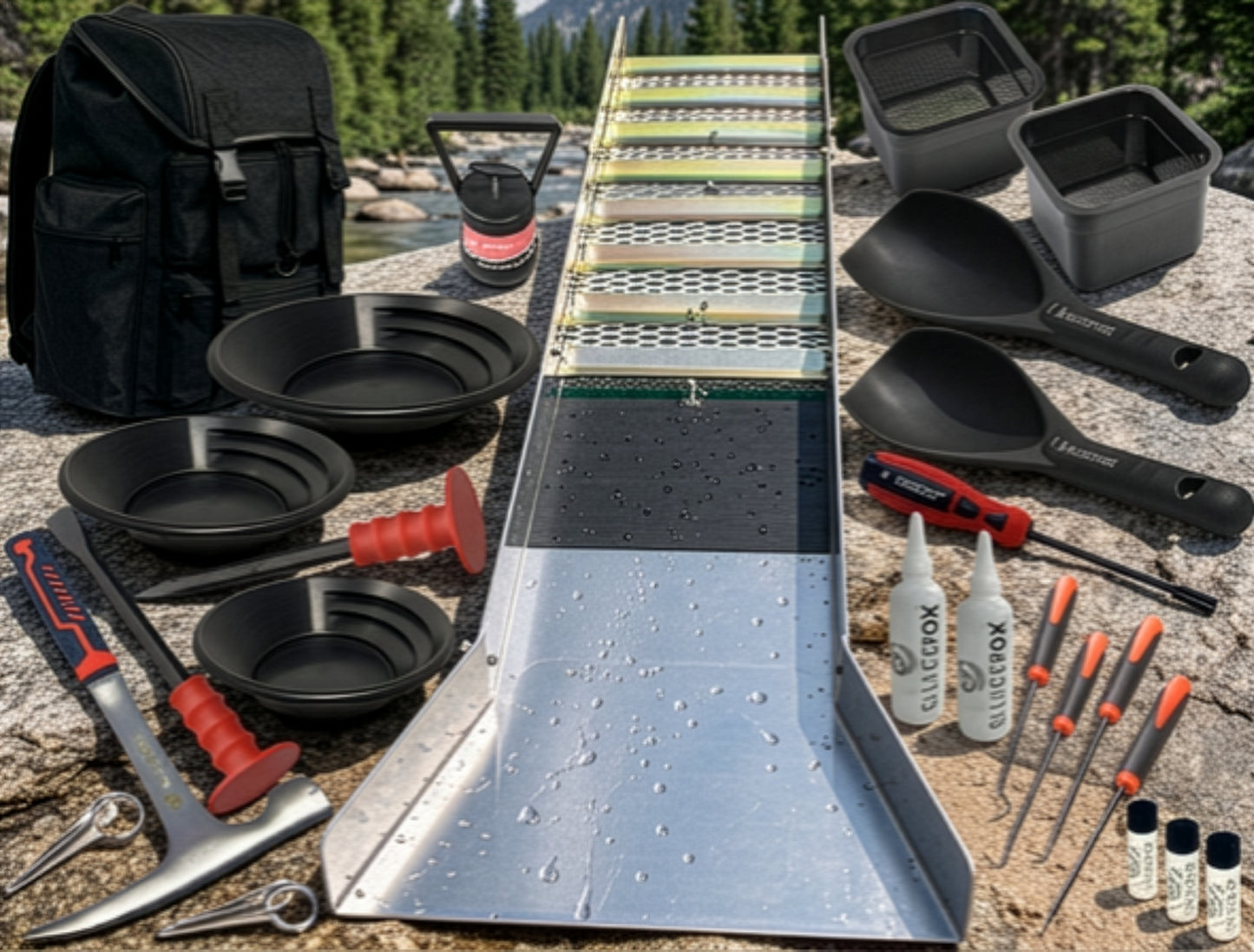 Sluice Fox Complete Gold Mining Kit with Sluice Box