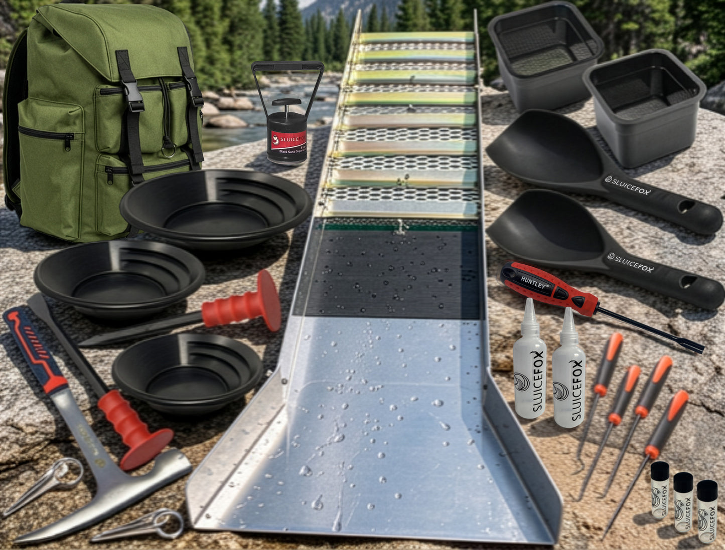 Sluice Fox Complete Gold Mining Kit with Sluice Box