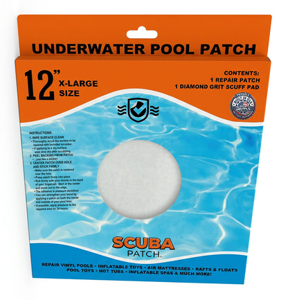 All-in-One Repair Kit for Above-Ground Pools | Fast, Underwater-Capable Peel-and-Stick OR Adhesive Glue-Down Vinyl Patches & for Easy Set and Frame Pools
