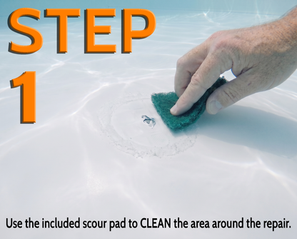 All-in-One Repair Kit for Above-Ground Pools | Fast, Underwater-Capable Peel-and-Stick OR Adhesive Glue-Down Vinyl Patches & for Easy Set and Frame Pools
