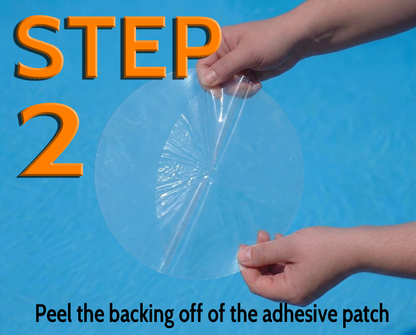 All-in-One Repair Kit for Above-Ground Pools | Fast, Underwater-Capable Peel-and-Stick OR Adhesive Glue-Down Vinyl Patches & for Easy Set and Frame Pools