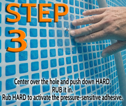 All-in-One Repair Kit for Above-Ground Pools | Fast, Underwater-Capable Peel-and-Stick OR Adhesive Glue-Down Vinyl Patches & for Easy Set and Frame Pools