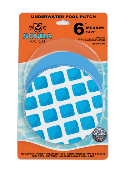 All-in-One Repair Kit for Above-Ground Pools | Fast, Underwater-Capable Peel-and-Stick OR Adhesive Glue-Down Vinyl Patches & for Easy Set and Frame Pools