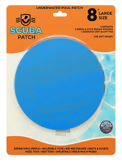 All-in-One Repair Kit for Above-Ground Pools | Fast, Underwater-Capable Peel-and-Stick OR Adhesive Glue-Down Vinyl Patches & for Easy Set and Frame Pools