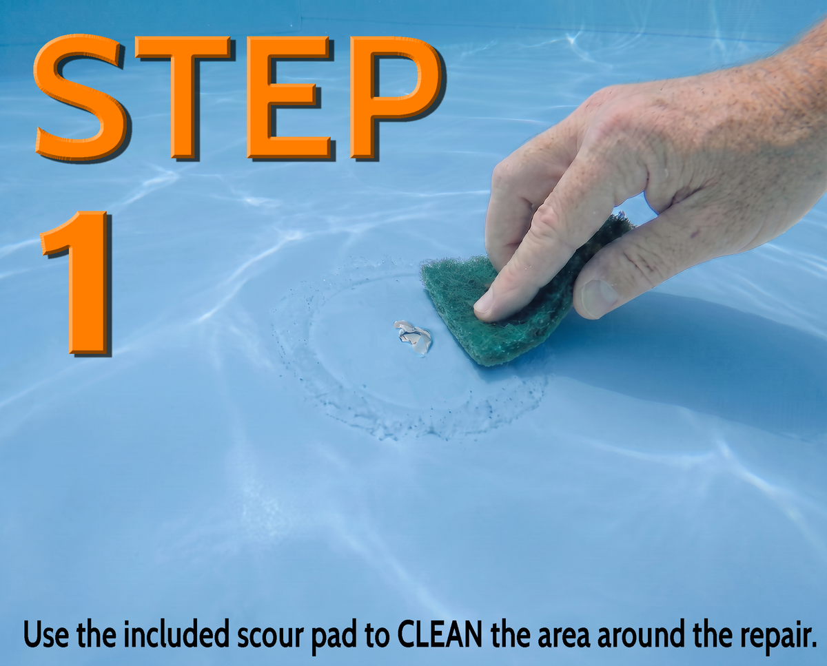 All-in-One Repair Kit for Above-Ground Pools | Fast, Underwater-Capable Peel-and-Stick OR Adhesive Glue-Down Vinyl Patches & for Easy Set and Frame Pools