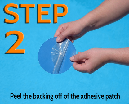 All-in-One Repair Kit for Above-Ground Pools | Fast, Underwater-Capable Peel-and-Stick OR Adhesive Glue-Down Vinyl Patches & for Easy Set and Frame Pools