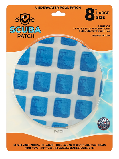 All-in-One Repair Kit for Above-Ground Pools | Fast, Underwater-Capable Peel-and-Stick OR Adhesive Glue-Down Vinyl Patches & for Easy Set and Frame Pools