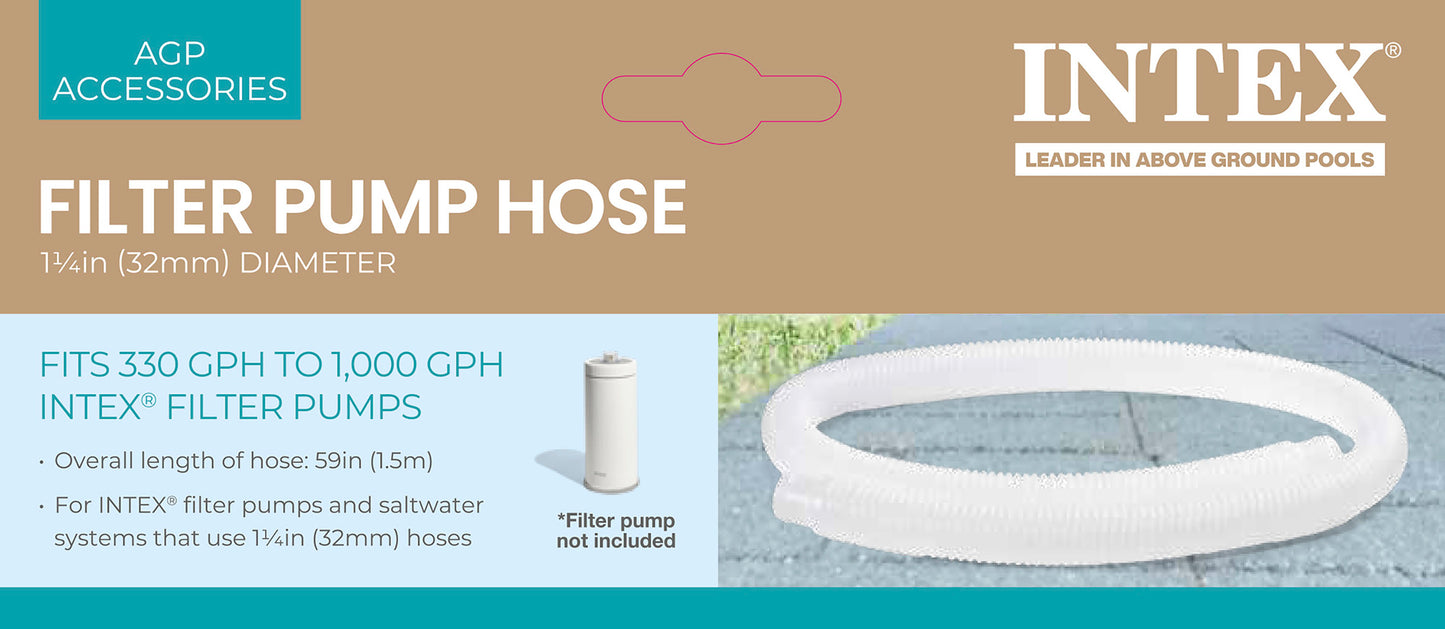 Intex 1-1/4 inch Accessory Hose Above Ground Pool Pump Replacement 1.25" Hose