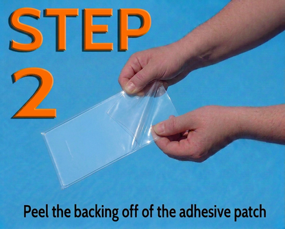 Scuba Patch Heavy Duty Underwater Pool Liner Patches; 2 Pack 4"x10" | Heavy Duty | Instant | Waterproof | Glue-Less | Peel and Stick | Swimming Pool Liner Repair Patches