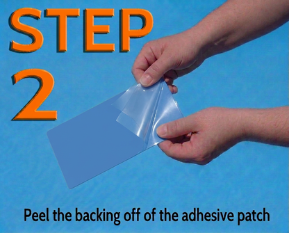 Scuba Patch Heavy Duty underwater pool liner patches; 2 Pack 5.5"x8.5" | Heavy Duty | Instant | Waterproof | Glue-less | Peel and Stick | Swimming Pool Liner Repair Patches