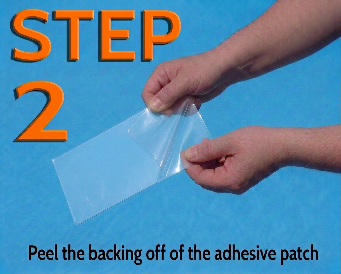 Ultra Frame Pool Liner Repair Kit | Durable Vinyl Glue with Option of Glue-Down or Peel-and-Stick Blue Pool Print Patches for Reliable Repairs