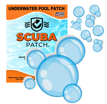 Scuba Patch Heavy Duty underwater pool liner patches | Heavy Duty | Instant | Waterproof | Glue-less | Peel and Stick | Swimming Pool Liner Repair Patches