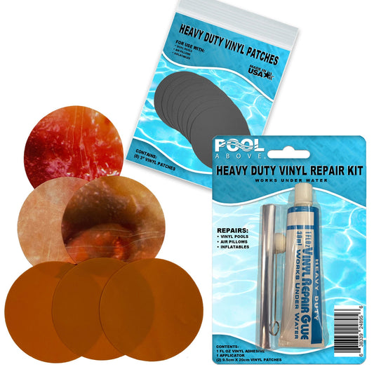 Repair Kit for Pizza Slice Mat | Vinyl glue | Orange, Multi patches