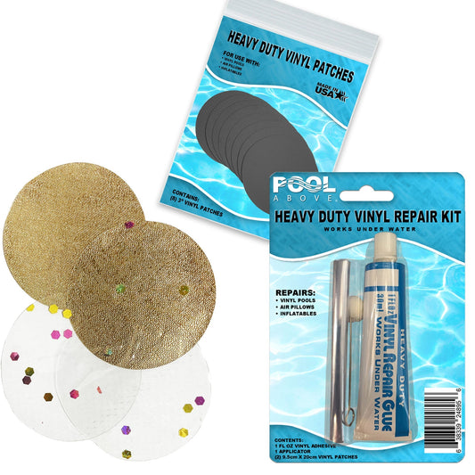 Repair Kit for Gold Glitter Sit n Float | Vinyl glue | Gold, Clear Multi