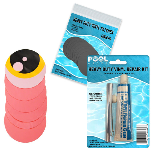 Repair Kit for Mega Flamingo Island | Vinyl glue | Pink and Multi Patches